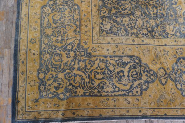 1830s antique navy tribal geometric antique knotted wool bakhtiari rug 2 1830s antique navy tribal geometric antique knotted wool bakhtiari rug - detail view 1