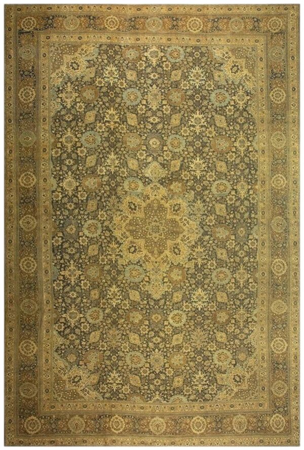 1880s antique allover arabesque medallion navy woven wool tabriz rug 1 1880s antique allover arabesque medallion navy woven wool tabriz rug