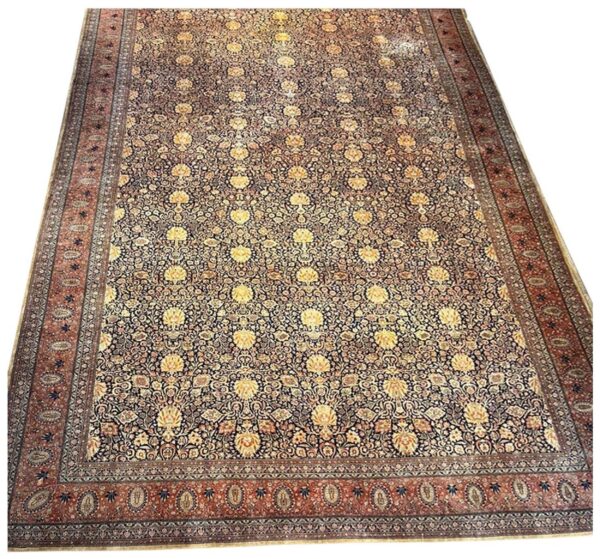 1890s navy blue classic traditional luxury antique kashan mohtasham gallery rug 1 1890s navy blue classic traditional luxury antique kashan mohtasham gallery rug