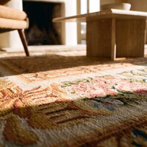 18th Century Antique Floral Wool Pile Room Size English Axminster Carpet (SKU 25553) - in-room detail