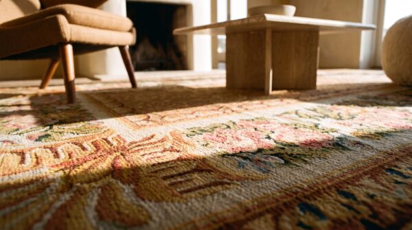 18th century antique floral wool pile room size english axminster carpet 8 18th century antique floral wool pile room size english axminster carpet (sku 25553) - in-room detail