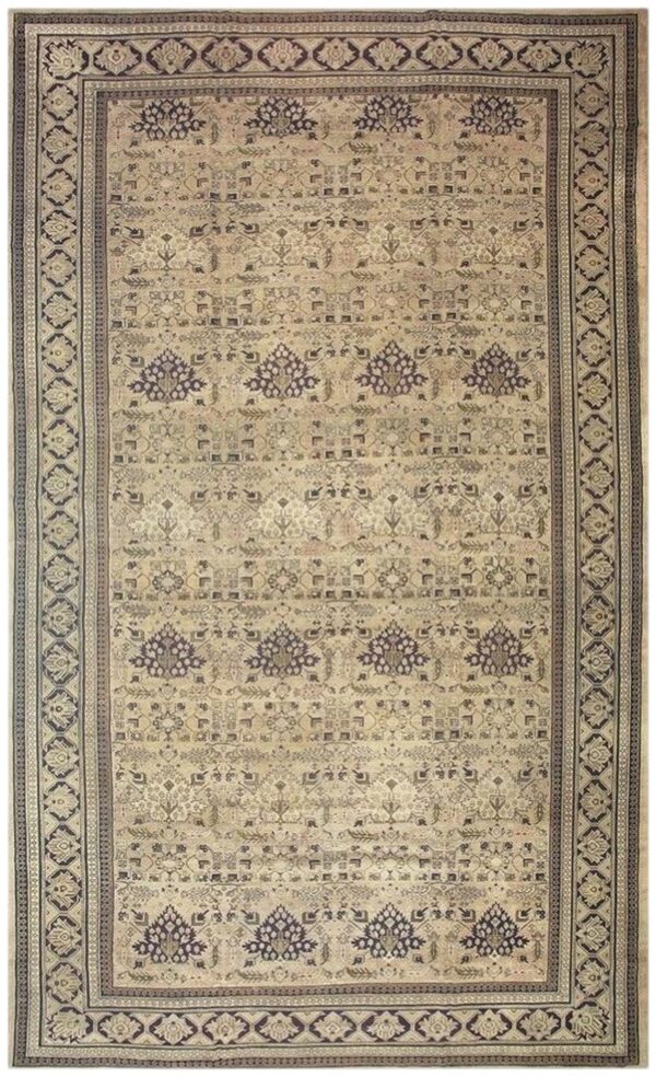 1900s camel field geometric antique amritsar indian knotted wool oversized rug 1 1900s camel field geometric antique amritsar indian knotted wool oversized rug