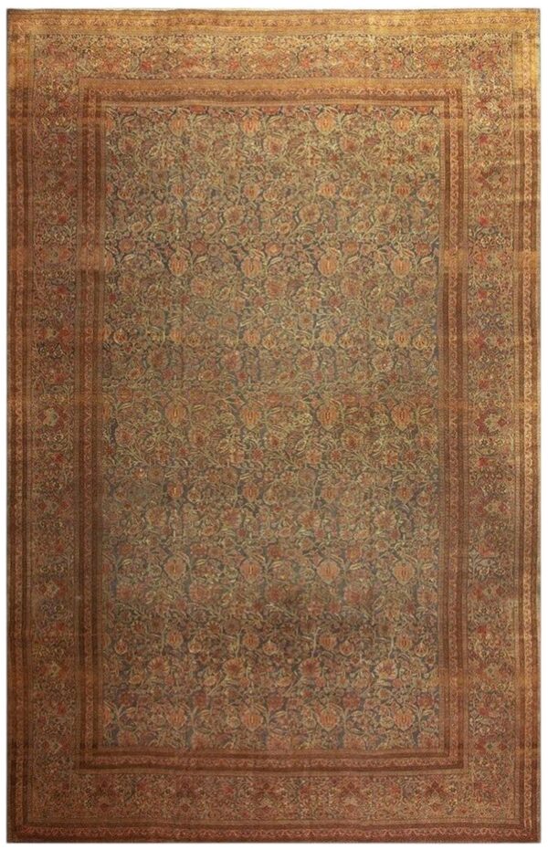 1920s blue navy classic floral shah abbas antique handknotted wool kashan rug 1 1920s blue navy classic floral shah abbas antique handknotted wool kashan rug