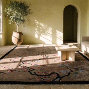 Knotted 1920s Ivory Chinese - Art Deco Rectangle Room Size Wool Antique Rug (SKU 22777) - room view