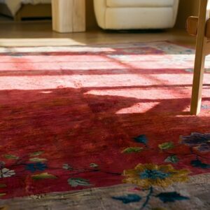 1920s Knotted Purple Wool Antique Chinese - Art Deco Room Size Rectangle Rug (SKU 25836) - in-room detail