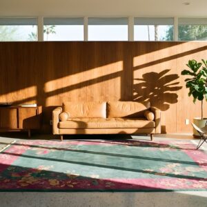 1920s Knotted Antique Rectangle Chinese - Art Deco Wool Room Size Rug (SKU 23501) - room view