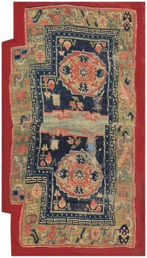 1930s bllue medallion traditional antique chinese horse cover tibetan rug 1 1930s bllue medallion traditional antique chinese horse cover tibetan rug