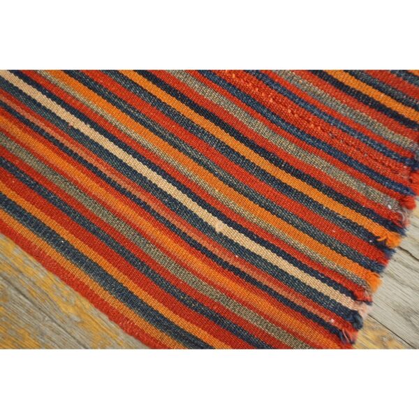 1950s colorful ground vintage geometric flatweave turkish kilim small rug 8 1950s colorful ground vintage geometric flatweave turkish kilim small rug - detail view 7
