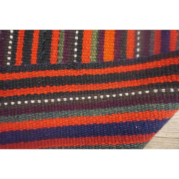 1950s multi field geometric stripe vintage turkish decorative kilim rug 7 1950s multi field geometric stripe vintage turkish decorative kilim rug - detail view 6
