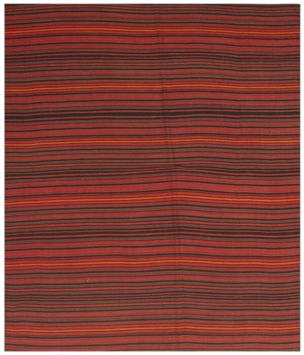 1950s orange rustic stripe vintage turkish decorative flatweave kilim small rug 1 1950s orange rustic stripe vintage turkish decorative flatweave kilim small rug