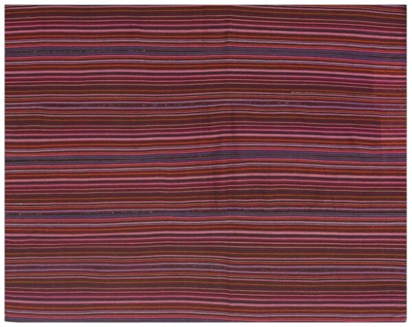 1950s stripe multicolor modern vintage turkish kilim flatwoven wool rug 1 1950s stripe multicolor modern vintage turkish kilim flatwoven wool rug