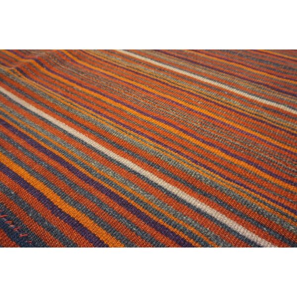 1950s vintage turkish kilim square stripe geometric flatwoven wool rug 4 1950s vintage turkish kilim square stripe geometric flatwoven wool rug - detail view 3