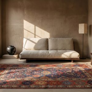 Antique 19th Century Tribal Hand-Knotted Blue Hallway Runner Rug (SKU 19639) - room view
