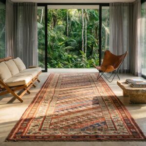 Antique 19th Century Tribal Kurdish Hallway Runner Rug (SKU 21893) - room view