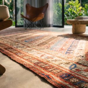 Antique 19th Century Tribal Kurdish Hallway Runner Rug (SKU 21893) - in-room detail
