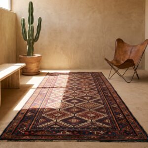 Antique Afshar Hallway Runner Wool Multicolor Rug (SKU 21404) - room view