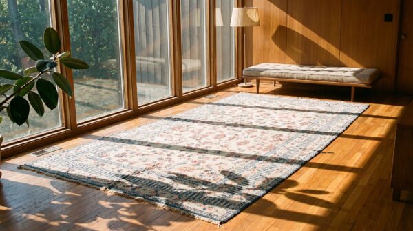 Antique agra - cotton large hallway runner cotton ivory rug 8 Antique agra - cotton large hallway runner cotton ivory rug (sku 21030) - room view
