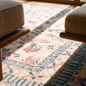 Antique Agra - Cotton Large Hallway Runner Cotton Ivory Rug (SKU 21030) - in-room detail