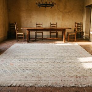 Antique Agra - Cotton Oversized Room Size Cotton Ivory Rug (SKU 20371) - room view