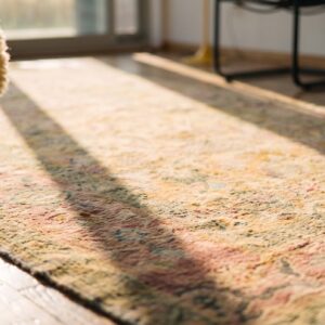 Antique Agra - Cotton Small Scatter Size Cotton Yellow Rug (SKU 20126) - in-room detail