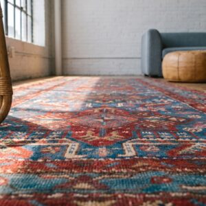 Antique Akstafa Caucasian Knotted Hallway Runner Rug (SKU 17879) - in-room detail