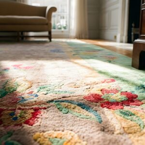 Antique Allover Floral Art Deco Chinese Design Room Size Area Rug (SKU 24230) - in-room detail