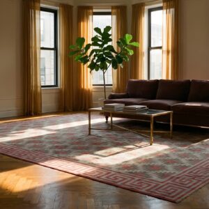 Antique Allover Geometric Flat Weave Cotton Dhurrie Indian Rug (SKU 21758) - room view