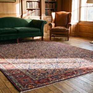 Antique Allover Herati Design Blue Color Wide Gallery Size NW Persian Rug (SKU 22638) - room view