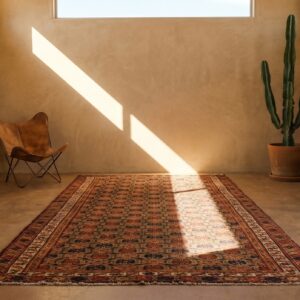 Antique Allover Tribal Geometric Earth Tone Northwest Persian Area Rug (SKU 19035) - room view