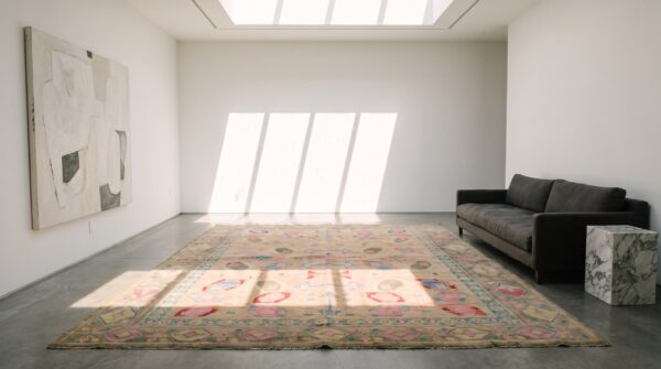 Antique allover tribal pattern indian cotton agra area rug (sku 21032) - room view