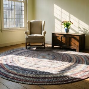Antique American Braided Colorful Round Area Rug (SKU 25393) - room view