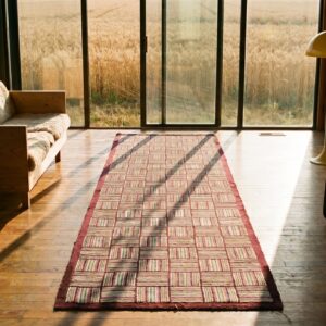 Antique American Folk Art Hooked Hallway Runner Rug (SKU 19237) - room view