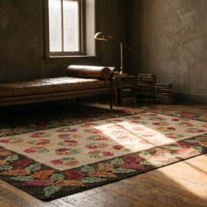 American Hooked 1900s Antique Hallway Runner Ivory Wool Rug (SKU 20098) - room view