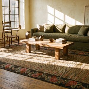 Wool American Hooked 1930s Hallway Runner Antique Rug (SKU 20220) - room view