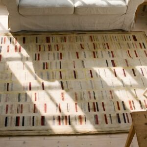 Antique American Hooked Rug American Allover 1920s (SKU 23860) - styled overhead view