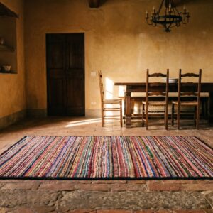 Antique American Hooked Allover Geometric Rug (SKU 17662) - room view