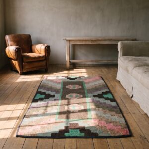 Antique American Hooked Rug American Brown 1920s Brown (SKU 20521) - room view