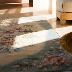 Antique American Hooked Canada Ivory 1935 Rug (SKU 25379) - in-room detail
