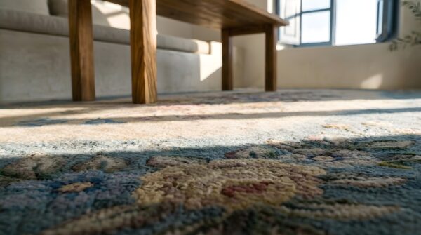 Antique american hooked canada - loop pile rug 9 Antique american hooked canada - loop pile rug (sku 25378) - in-room detail