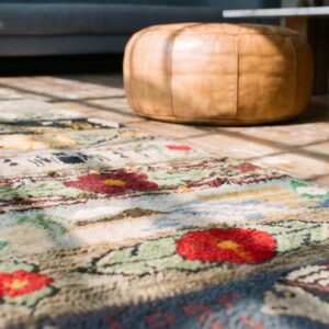 Antique American Hooked Wool Hallway Runner Rug (SKU 20536) - in-room detail