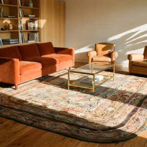 Antique American Hooked Hallway Runner Wool & Cotton Multicolor Rug (SKU 25633) - room view