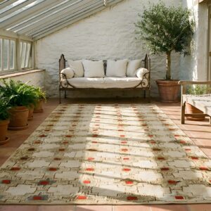 American Hooked Hallway Runner Ivory 1900s Wool Antique Rug (SKU 21678) - room view