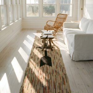 Antique American Hooked Loop Pile Hallway Runner Rug (SKU 23576) - room view