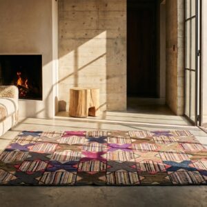 Antique American Hooked Rug American Multicolor 1880s (SKU 17530) - room view