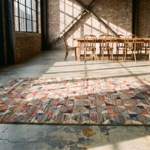 Antique American Hooked Rug American Multicolor 1900s (SKU 19777) - room view