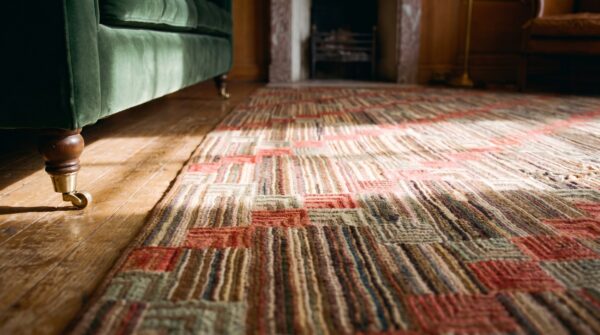 Antique american hooked rug american multicolor 1900s multicolor 10 Antique american hooked rug american multicolor 1900s multicolor (sku 20804) - in-room detail