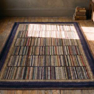 Antique American Hooked Rug American Multicolor 1925 (SKU 19902) - styled overhead view