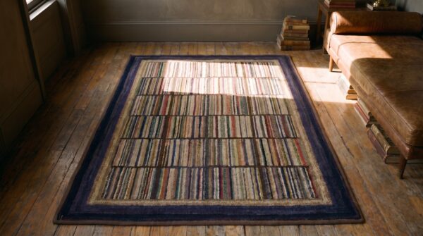 Antique american hooked rug american multicolor 1925 2 Antique american hooked rug american multicolor 1925 (sku 19902) - styled overhead view