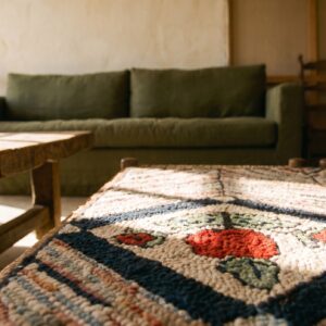 Antique American Hooked Rug American Multicolor 1930s Multicolor (SKU 19231) - in-room detail