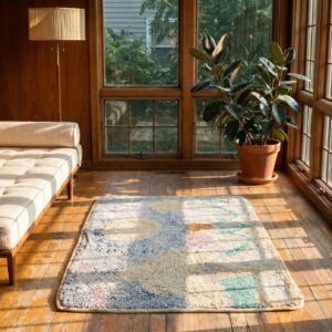 American Hooked Small Scatter Size Antique 1920s Wool Rug (SKU 19798) - room view